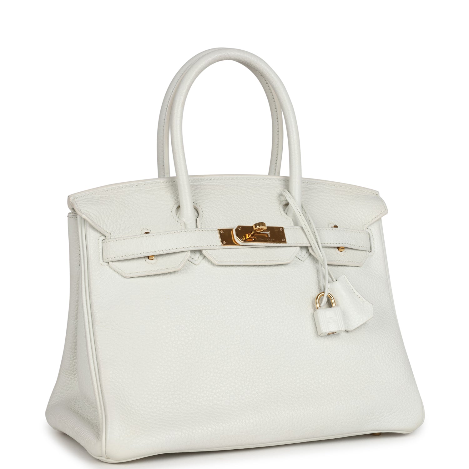 Hermès Birkin 30 White Clemence Gold Hardware