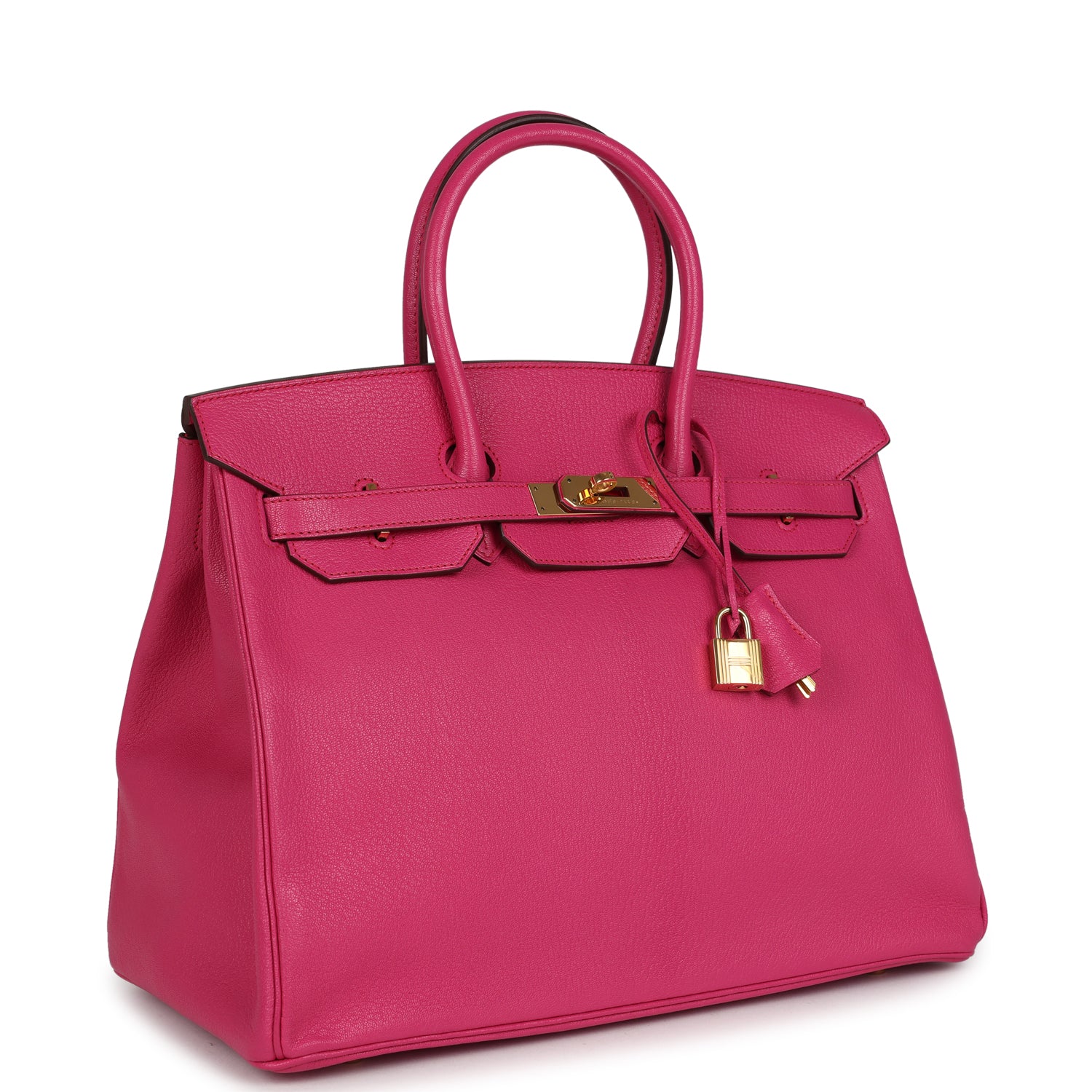 Hermès Birkin 35 Rose Shocking Chevre Mysore Gold Hardware
