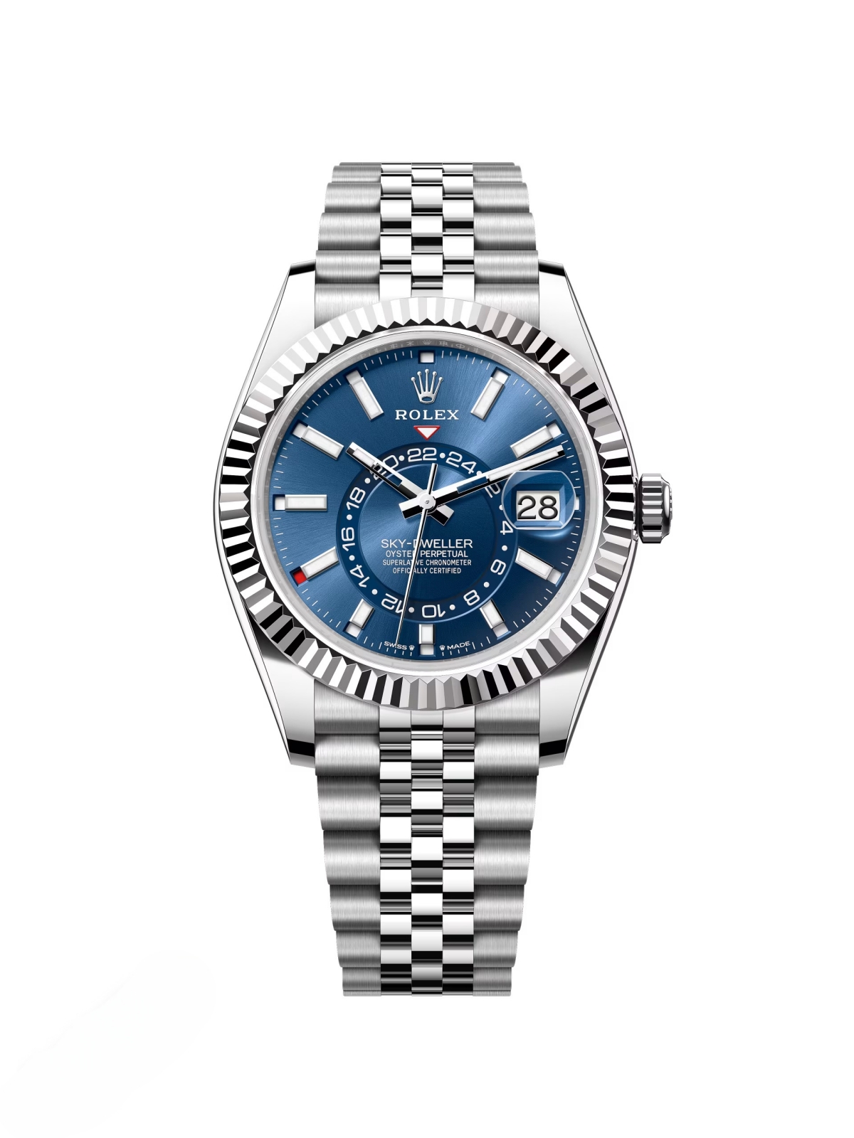 【Super Clone】ROLEX Sky-Dweller 42mm 336934-0005/0006 Stainless Steel Blue Dial Jubilee