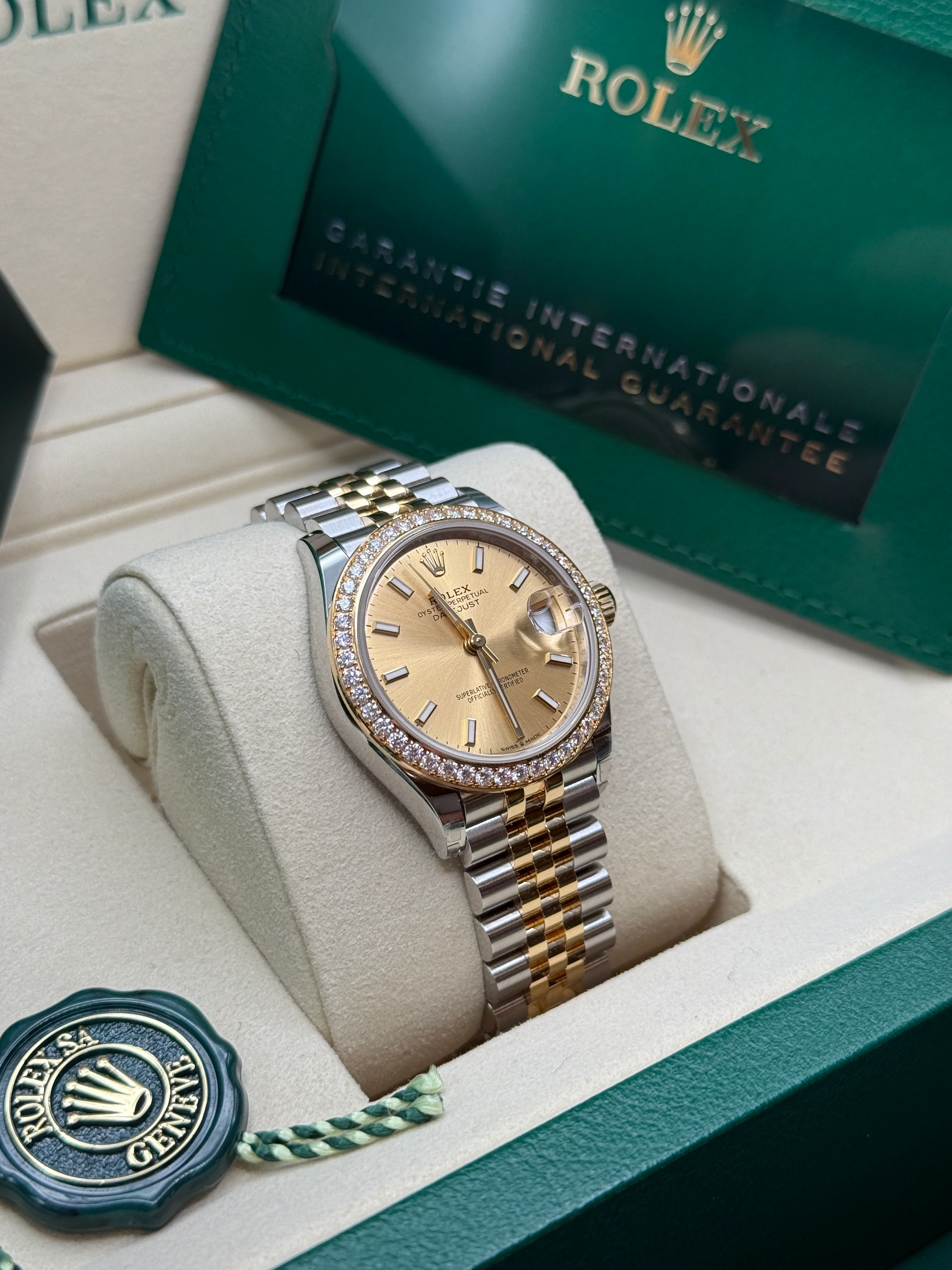 【Super Clone】RLX Datejust m278383-0013/0014  31mm Champagne Dial Oyster Bracelet