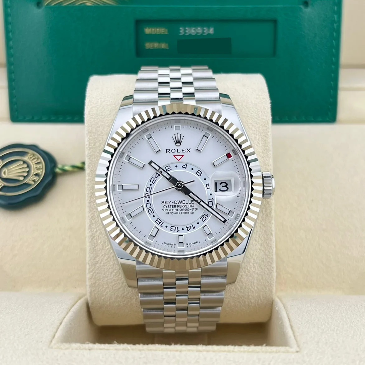 【Super Clone】ROLEX  Sky-Dweller 42mm 336934-0003/0004 Stainless Steel White Dial Oyster