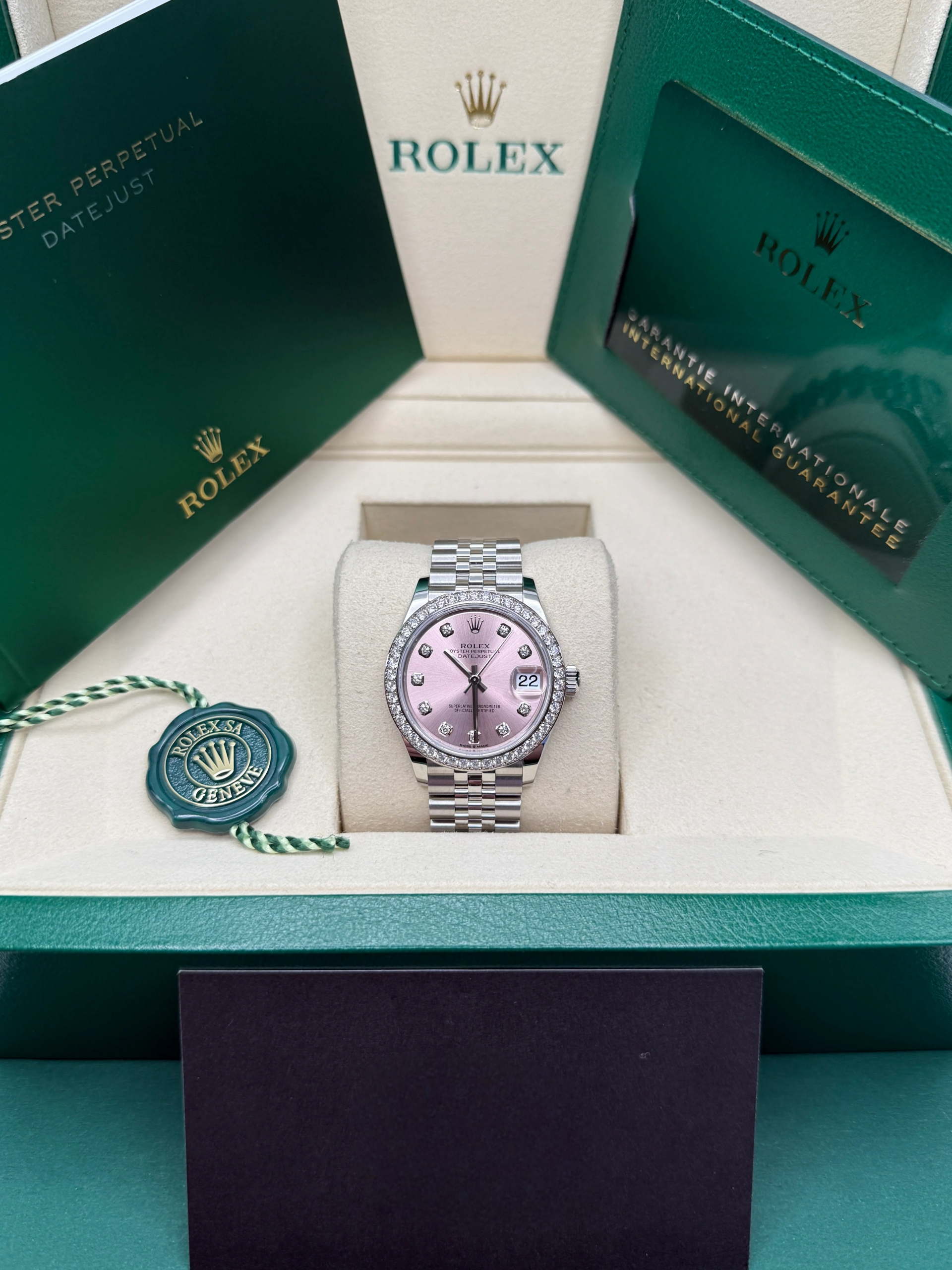 【Super Clone】ROLEX Datejust m278384RBR-0035/0036 Pink 31mm Dial Oyster Watch