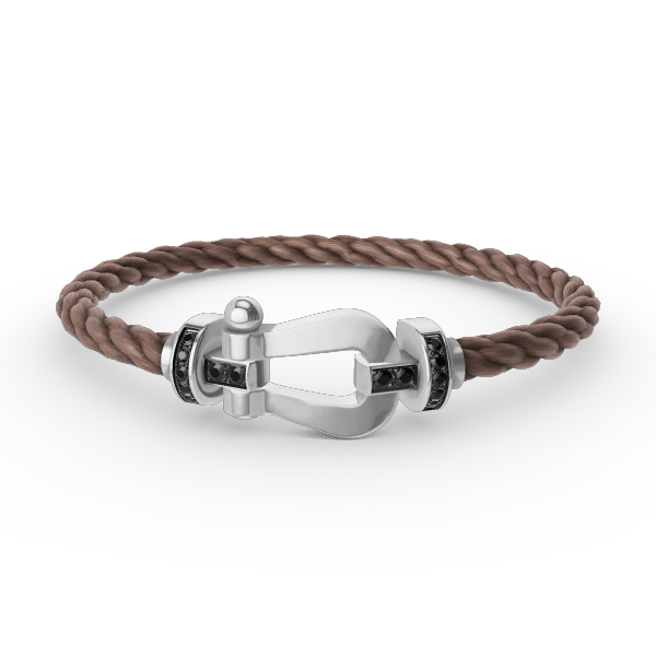 Regalia jewelryFORCE LARGE HORSESHOE BLACK DIAMOND BRACELET SILVER