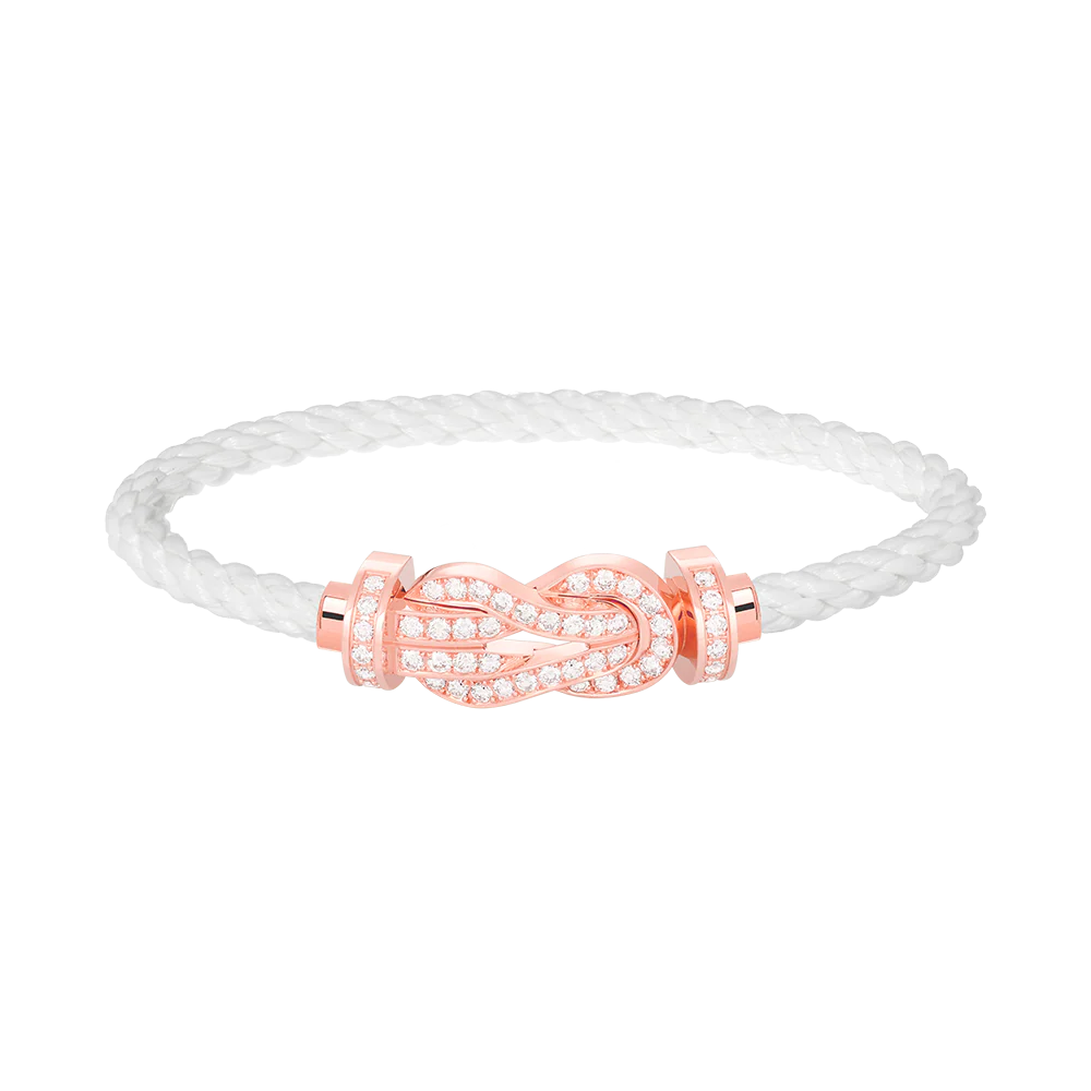 Regalia jewelryCHANCE LARGE 8 FIGURE BUCKLE FULL DIAMOND BRACELET ROSE GOLD