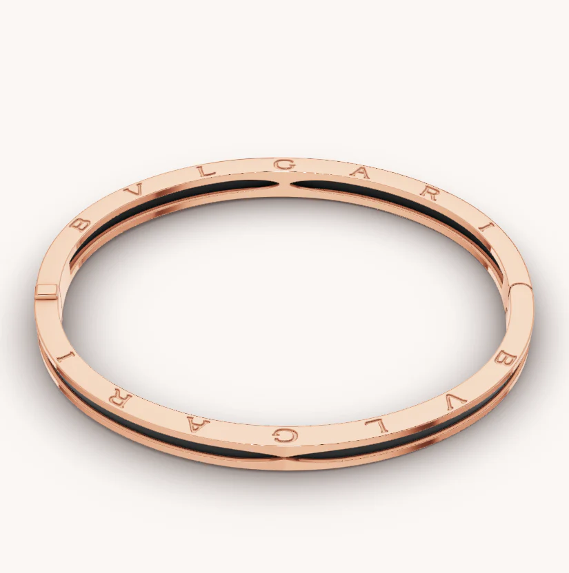 Regalia jewelryZERO 1 PINK GOLD WITH BLACK CERAMIC BRACELET