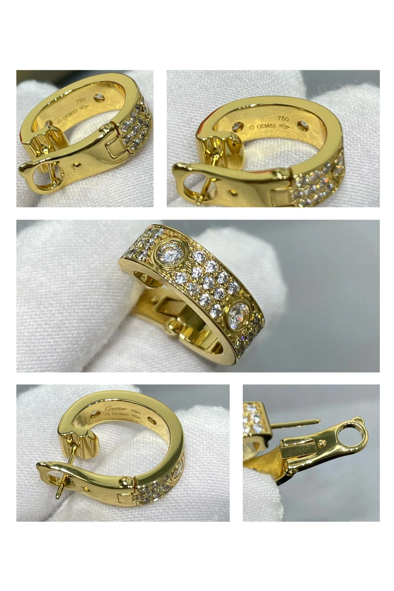 Regalia jewelryLOVE 5.5MM DIAMOND PAVED EARRINGS