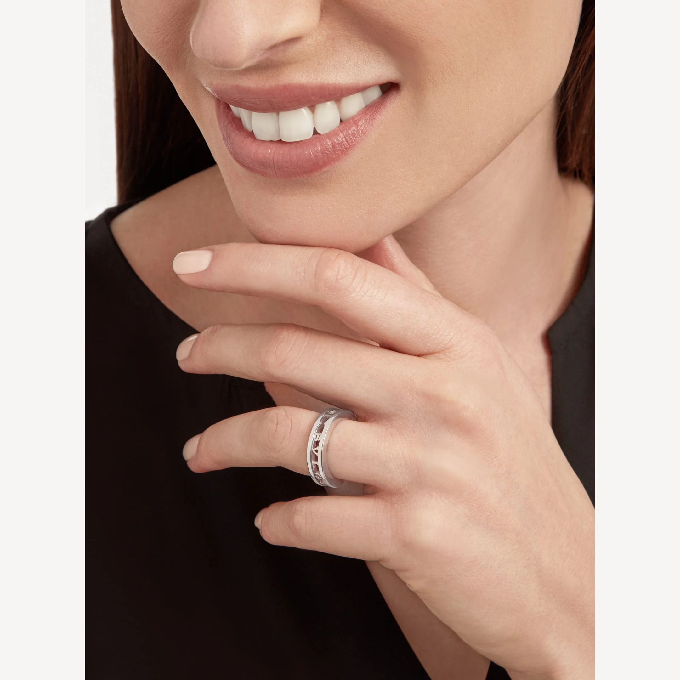 Regalia jewelryZERO 1 ONE-BAND WITH OPENWORK LOGO SPIRAL RING