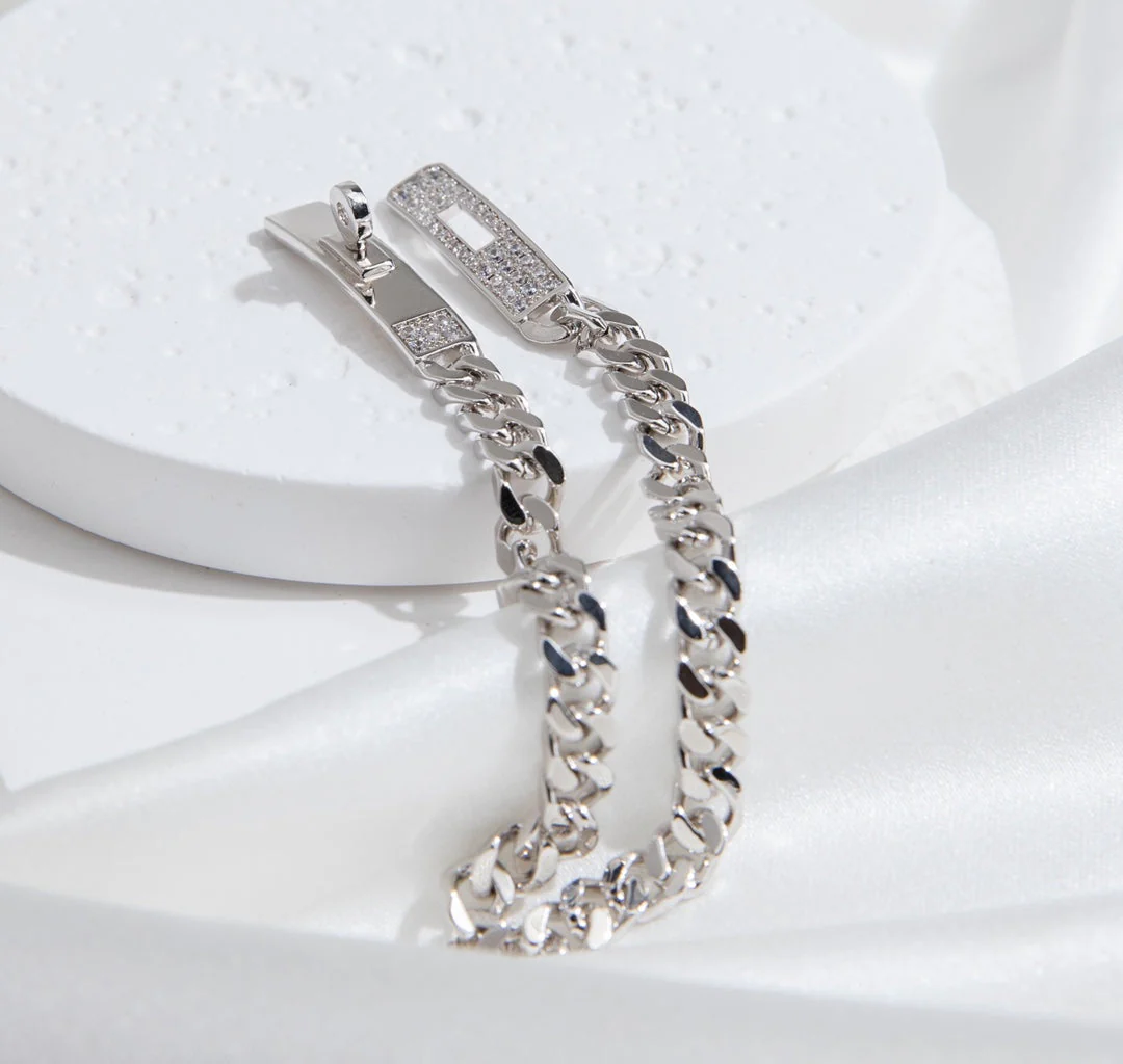 Regalia jewelryKELLY CHAIN SILVER DIAMOND BRACELET
