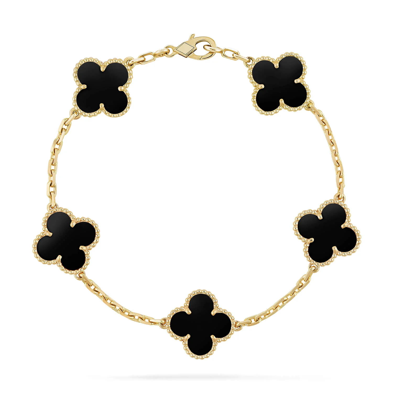 Regalia jewelryCLOVER  5 MOTIFS BLACK ONYX BRACELET