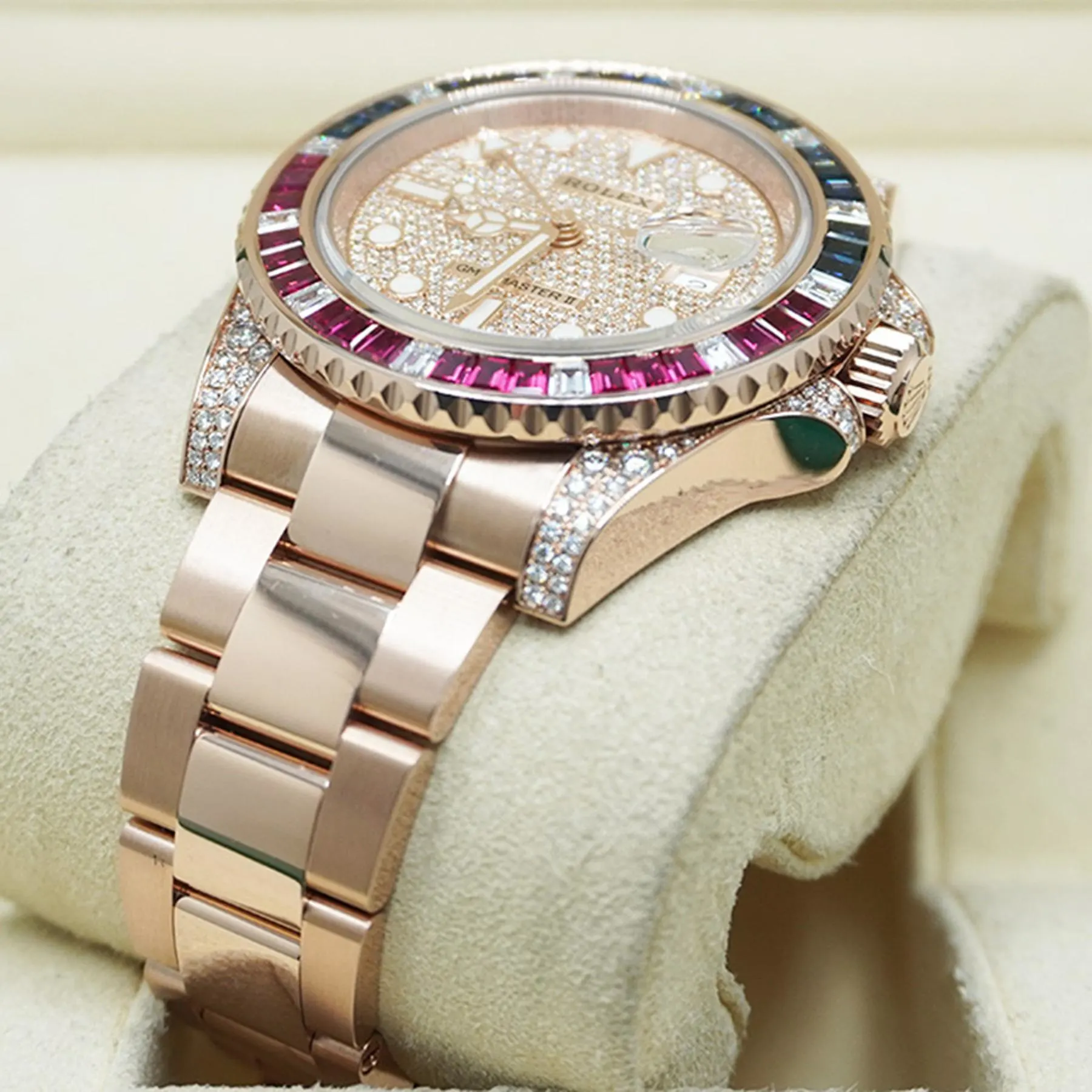 【Super Clone】ROLEX GMT-Master II 40mm 126755SARU-PAVE