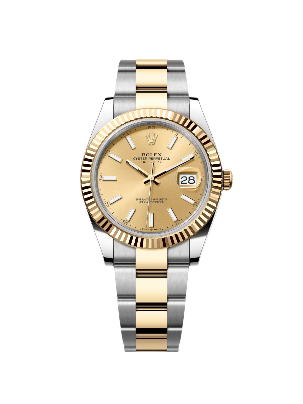 【Super Clone】ROLEX  Datejust 41mm 126333 Champagne Index Jubilee Steel and Yellow Gold Mens Watch