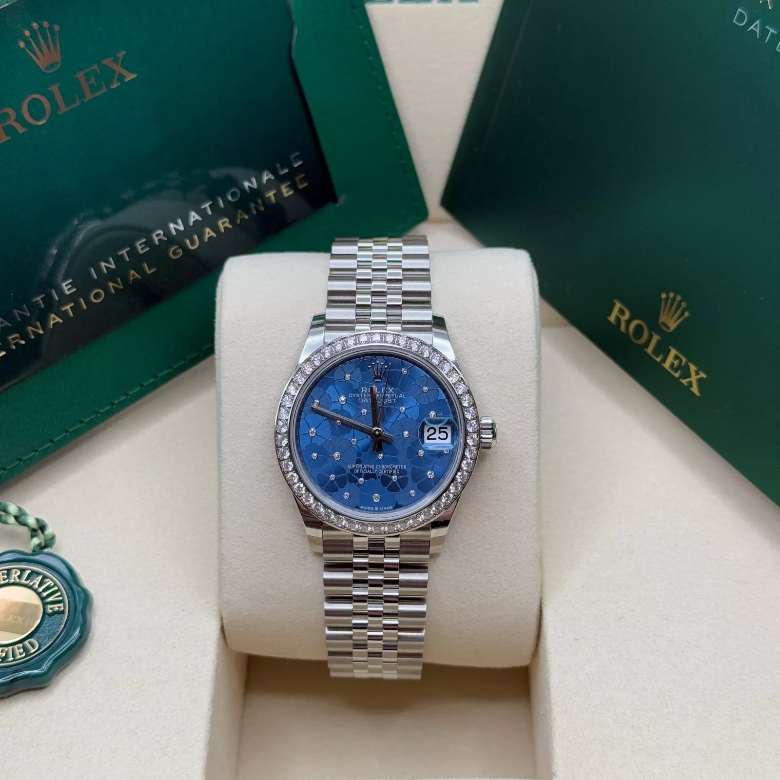 【Super Clone】RLX Datejust m278384RBR-0039/0040 Azzurro Blue 31mm Dial Oyster Watch