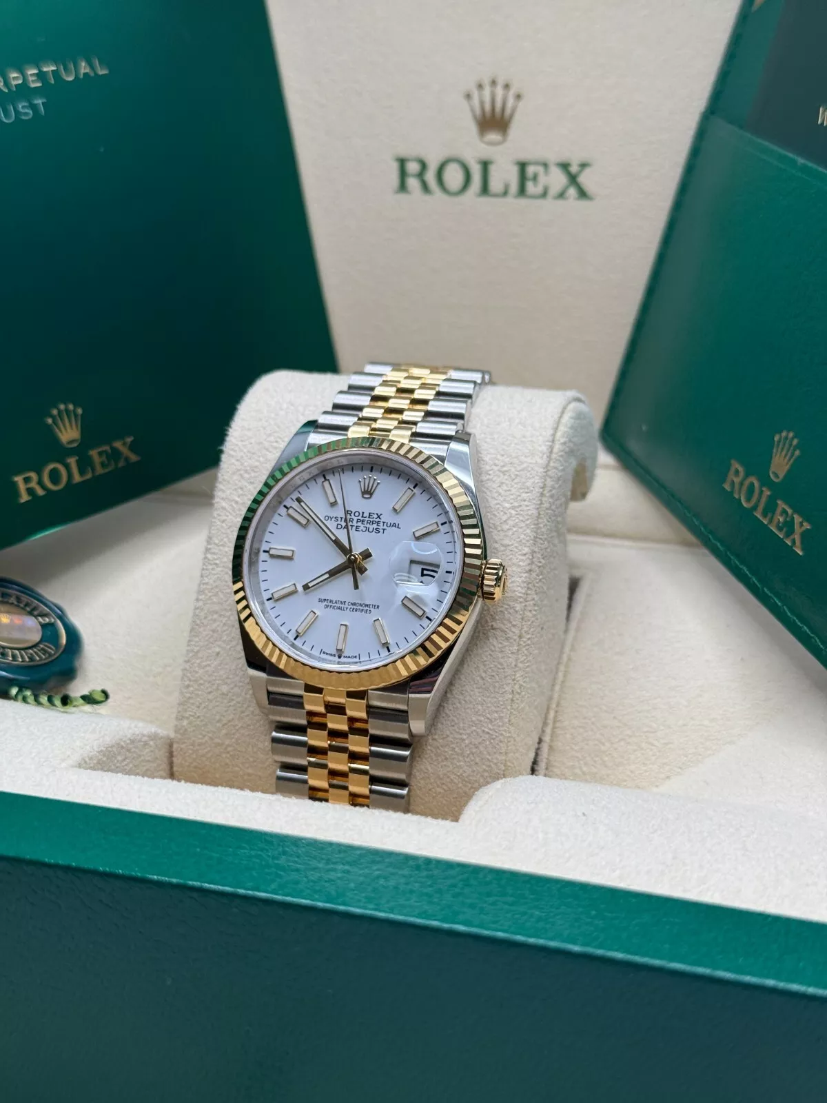 【Super Clone】ROLEX  Datejust 36mm 126233 White Index Dial Two-Tone Jubilee Bracelet Watch