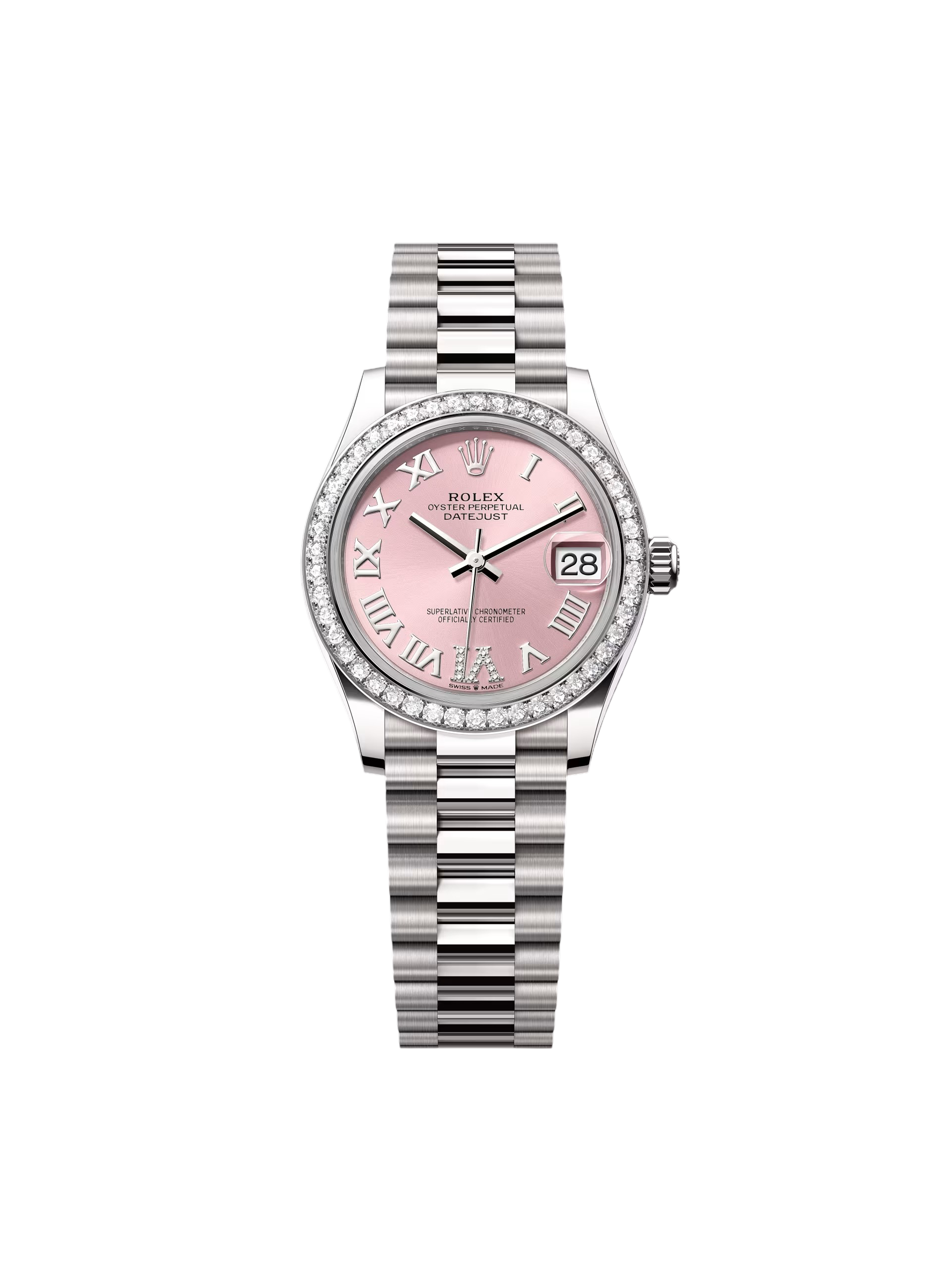 【Super Clone】RLX Datejust m278289RBR-0019 Aubergine Dial White Gold President Watch