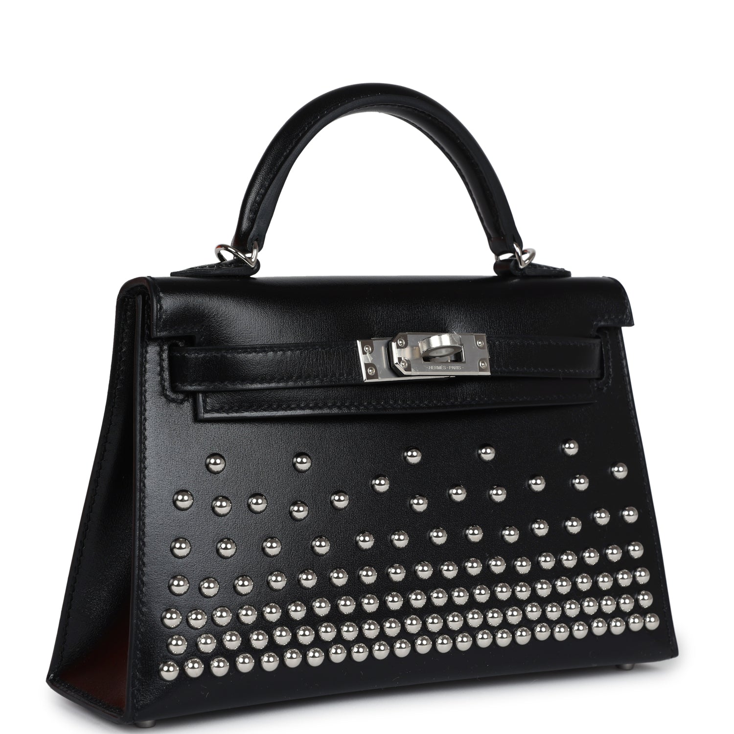Hermès Kelly Sellier 20 Clouté Black Box Palladium Hardware