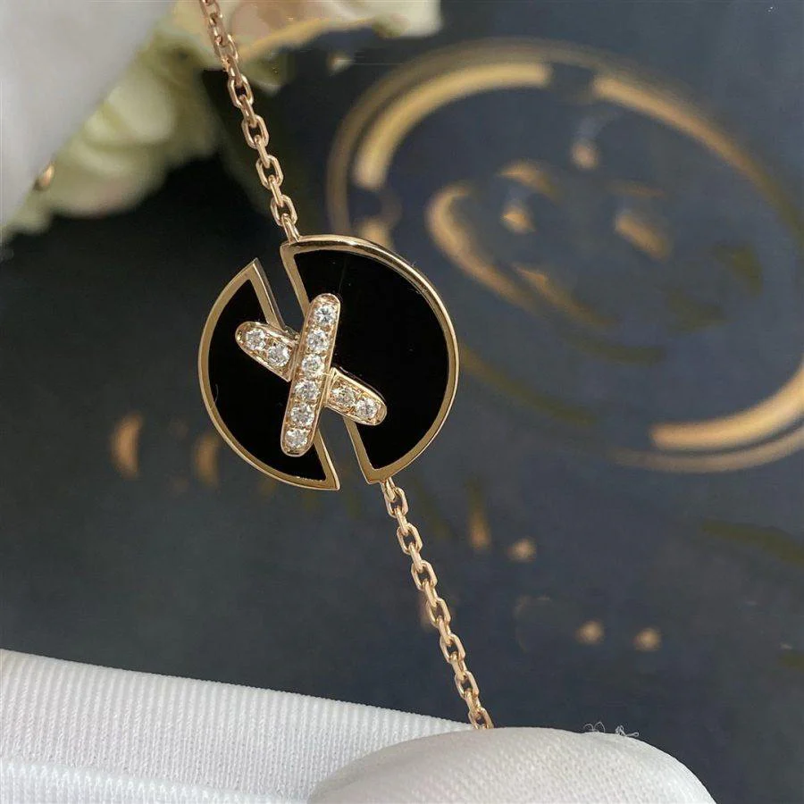 Regalia jewelryJEUX DE BRACELET ONYX PINK GOLD DIAMOND