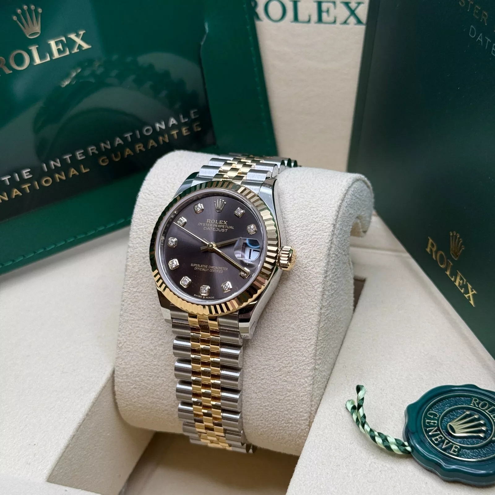 【Super Clone】ROLEX Datejust m278273-0021/0022 31mm Dark Grey Dial Stainless Steel and Yellow Gold Oyster Watch