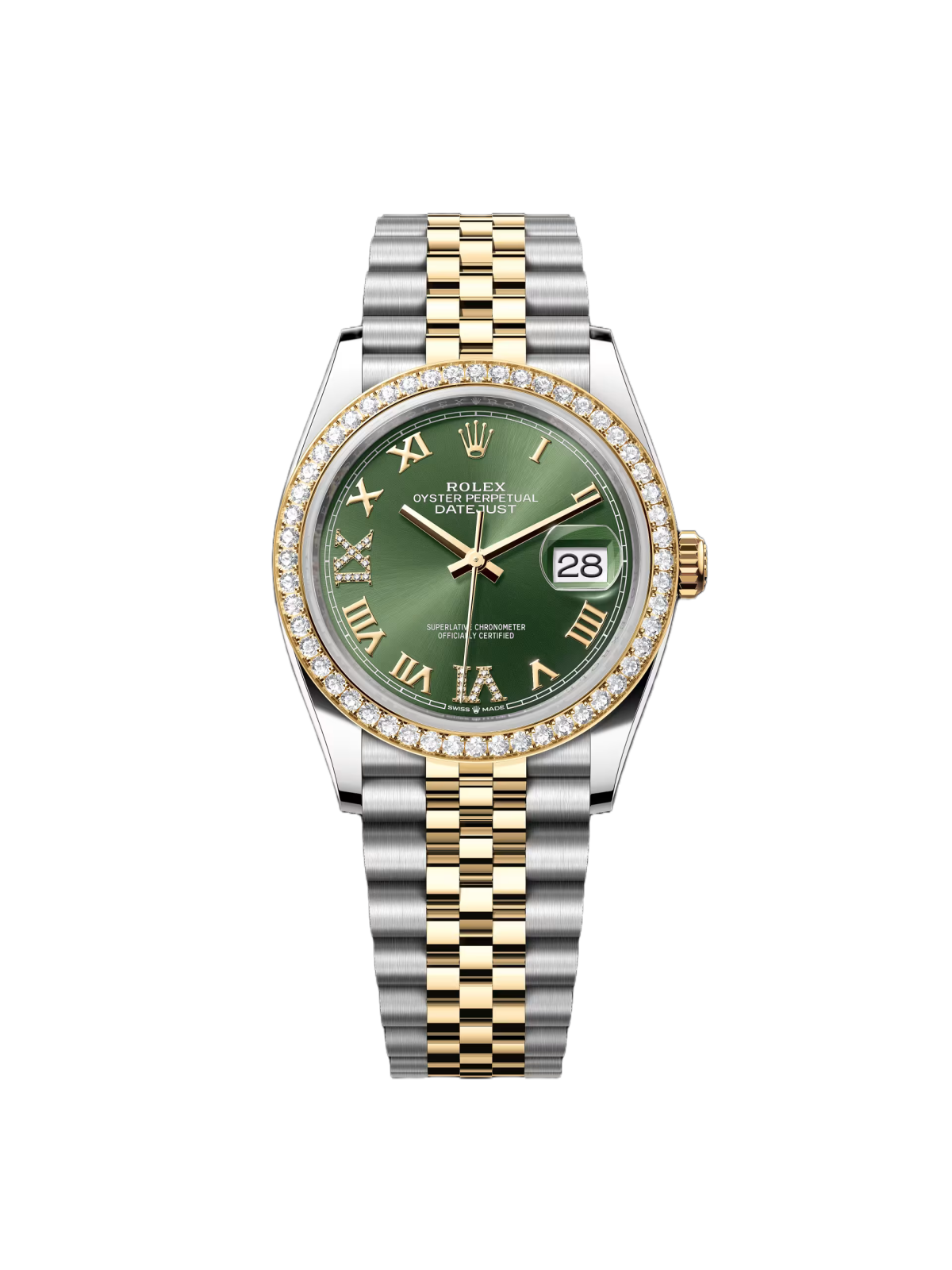 【Super Clone】ROLEX  Datejust 36mm 126283 Olive Green Dial Jubilee Bracelet Watch