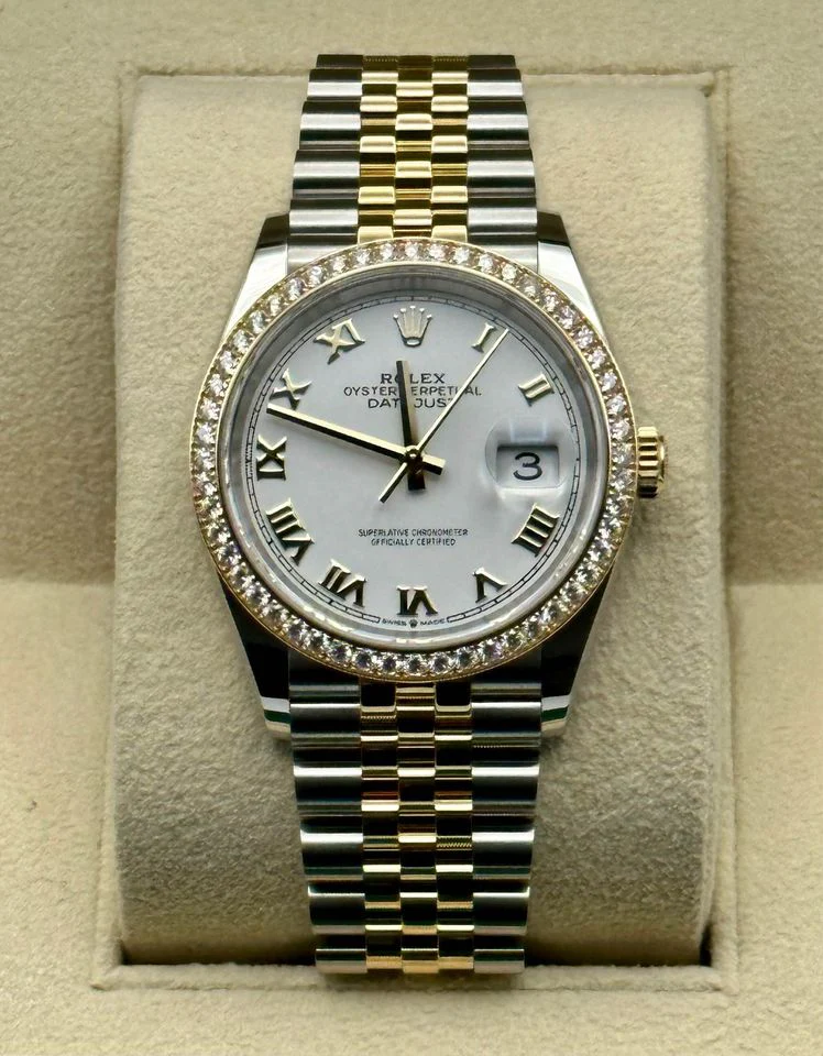 【Super Clone】RLX  Datejust 36mm 126283 White Dial Jubilee Bracelet Watch
