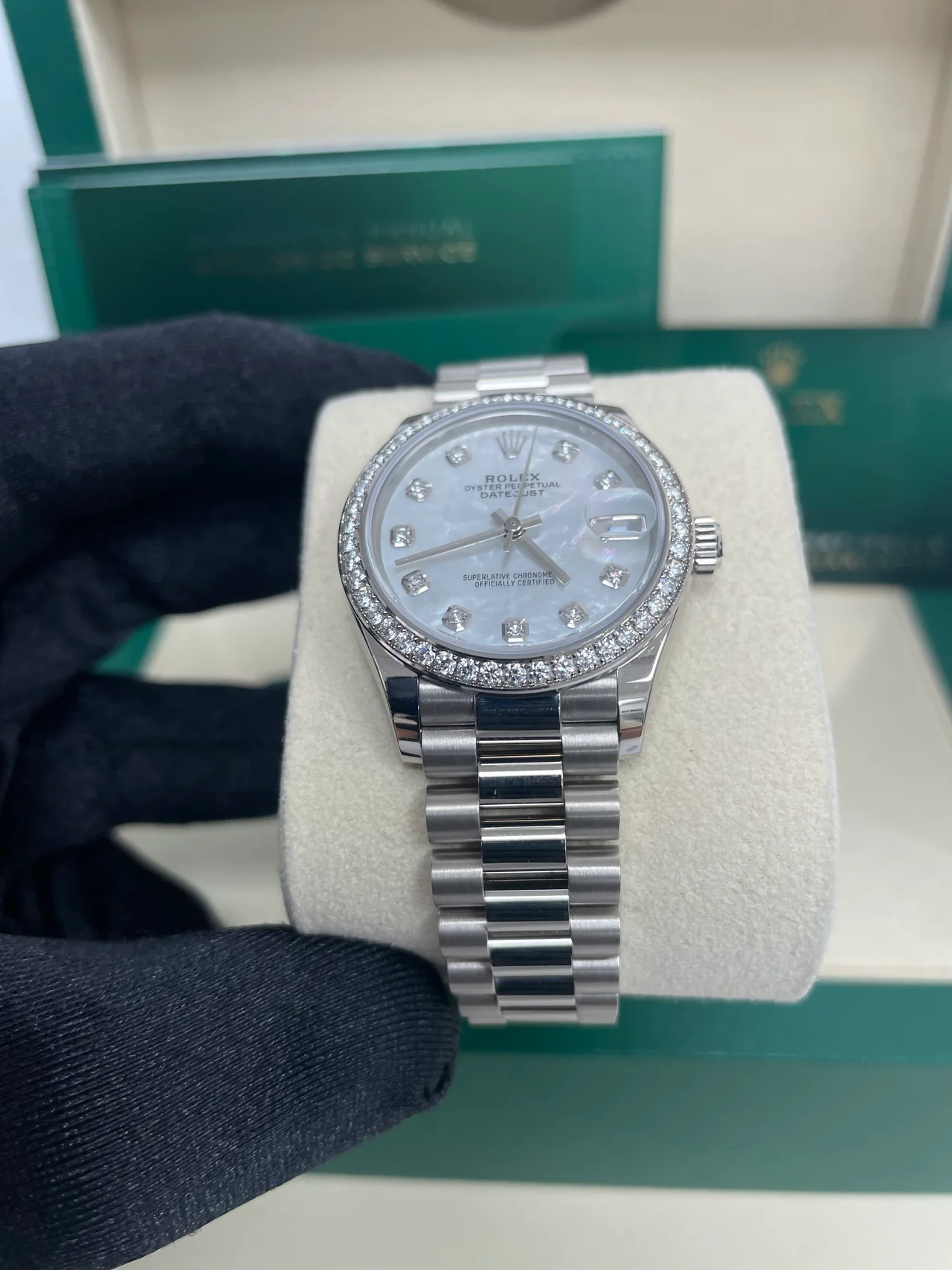 【Super Clone】ROLEX Datejust m278289RBR-0005 31mm Datejust Diamond Bezel MOP Dial