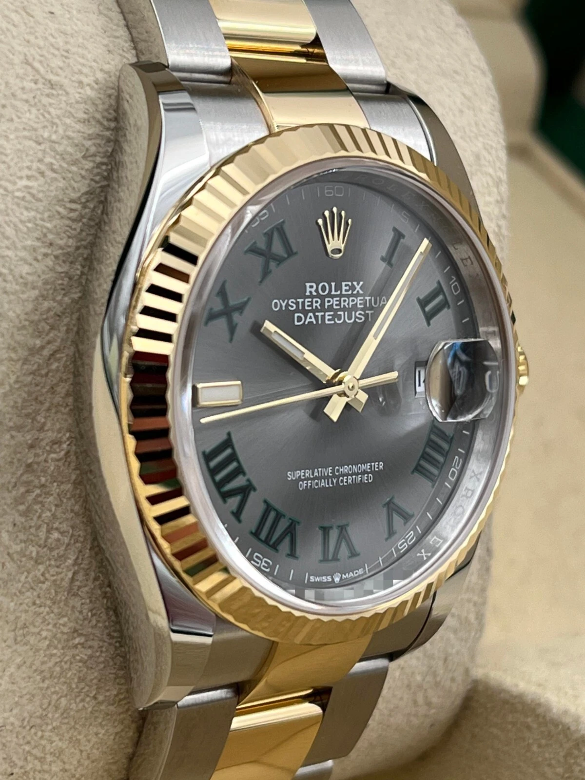 【Super Clone】ROLEX  Datejust 36mm 126233 Wimbledon Slate Dial Oyster Bracelet Watch