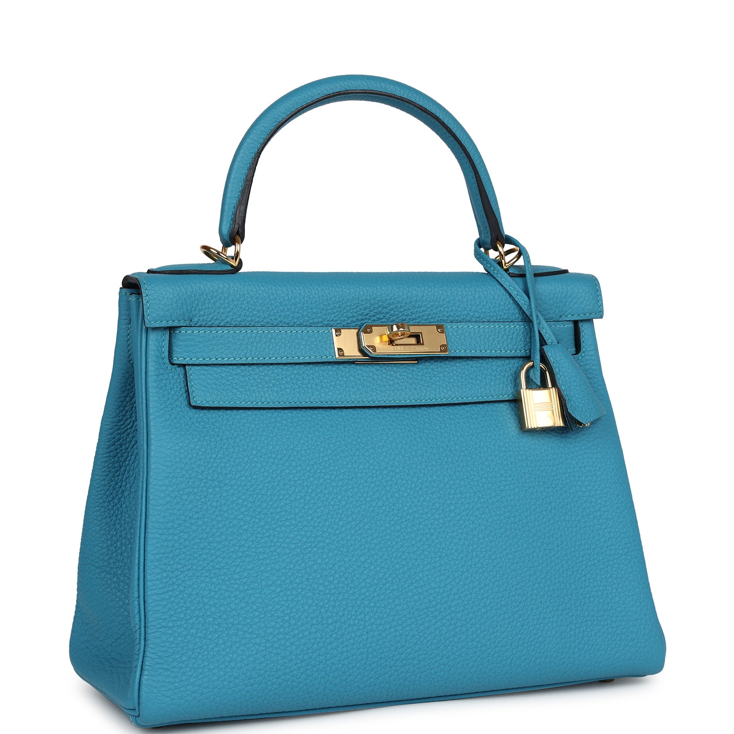 Hermès Kelly Retourne 28 Turquoise Togo Gold Hardware