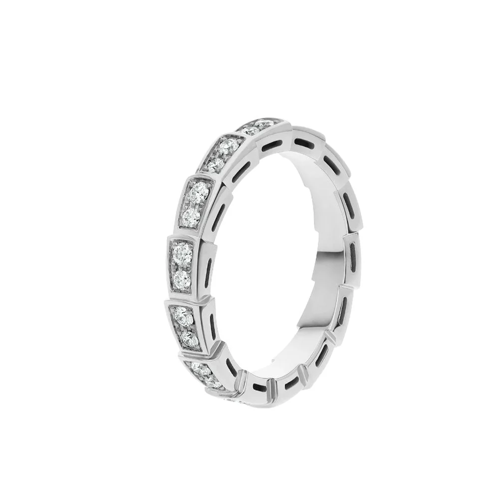 Regalia jewelrySERPENTI RING SILVER DIAMOND PAVED 3MM