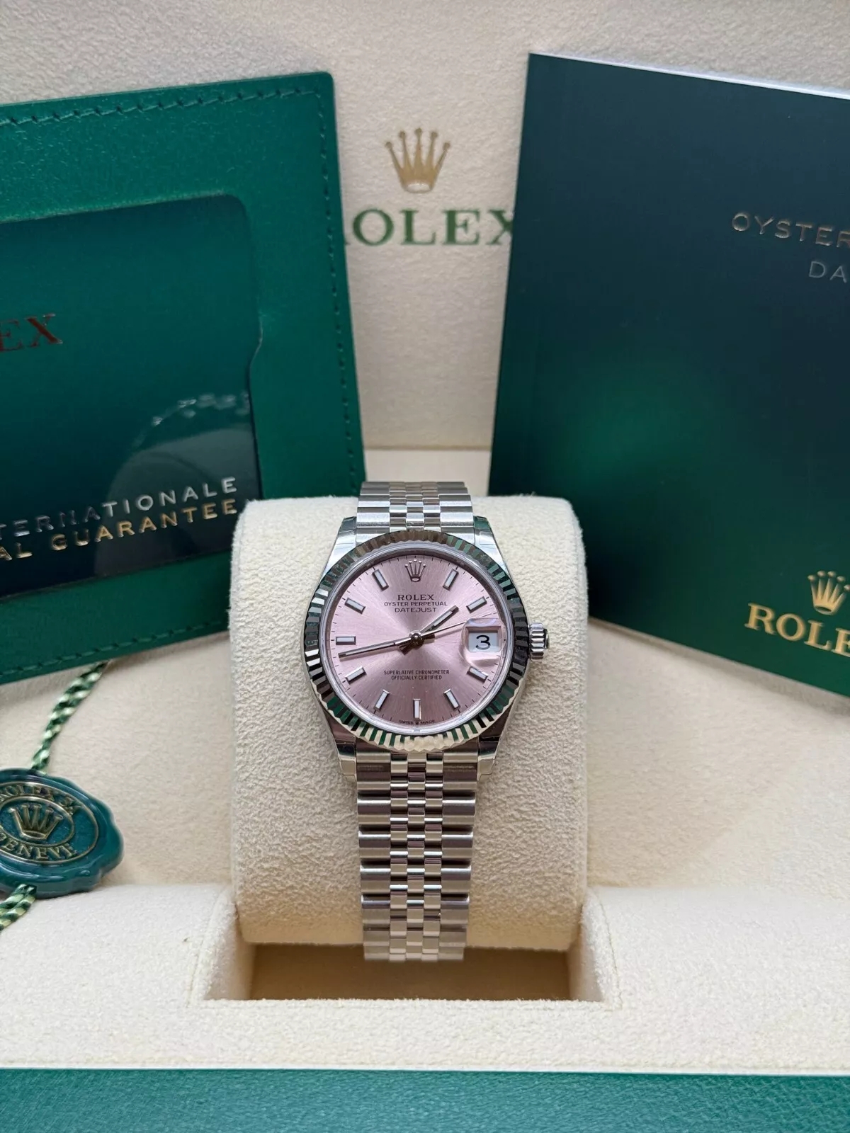 【Super Clone】ROLEX Datejust m278274-0013/0014 Pink Dial 31mm Fluted Bezel Oyster Bracelet