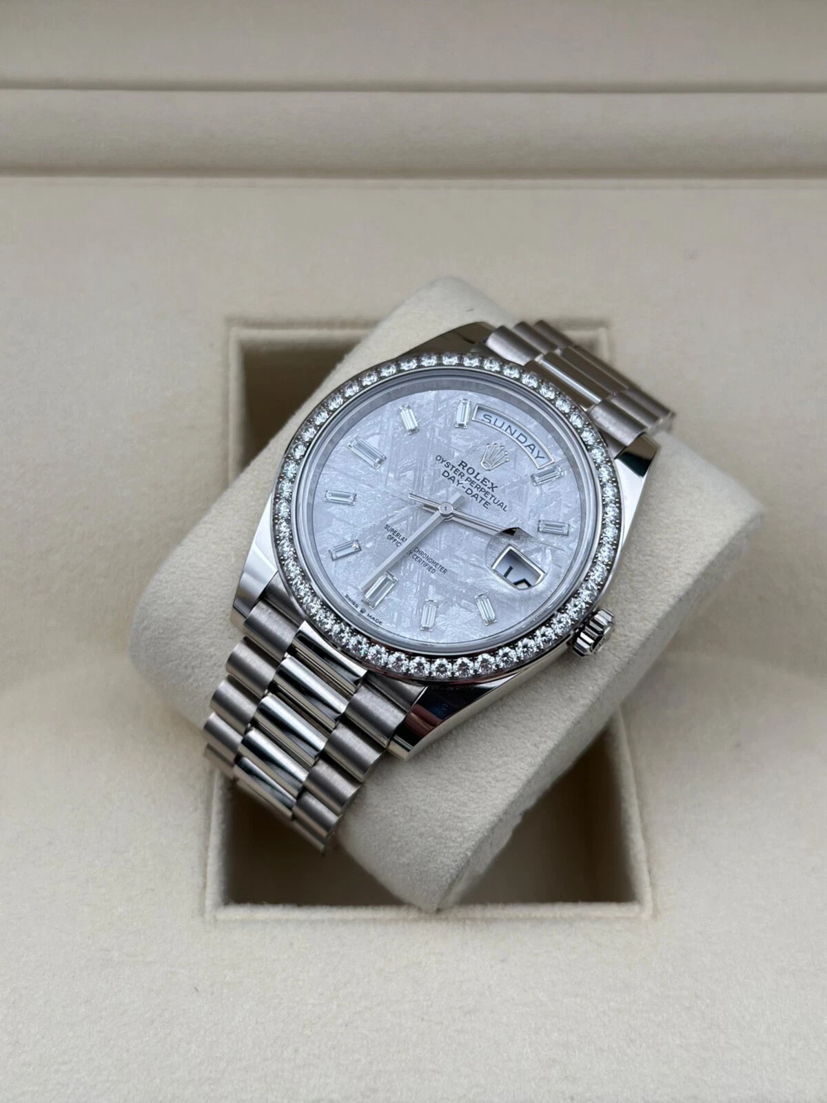 【Super Clone】ROLEX  Day-Date 40mm 228349RBR-0040 Meteorite Dial President Bracelet