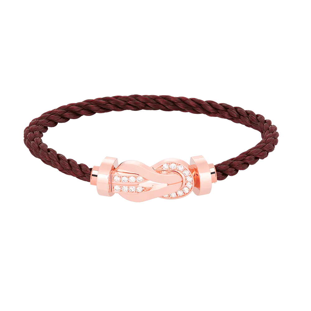 Regalia jewelryCHANCE LARGE 8 FIGURE BUCKLE HALF DIAMOND BRACELET ROSE GOLD