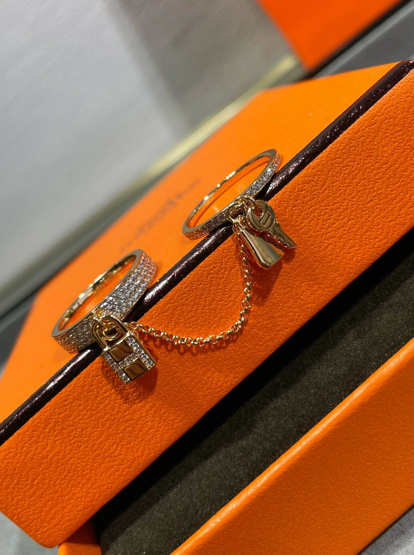 Regalia jewelryHM KELLY CLOCHETTE DOUBLE RING IN  WITH DIAMONDS