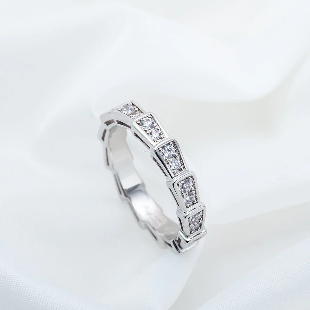 Regalia jewelrySERPENTI RING SILVER DIAMOND PAVED 3MM
