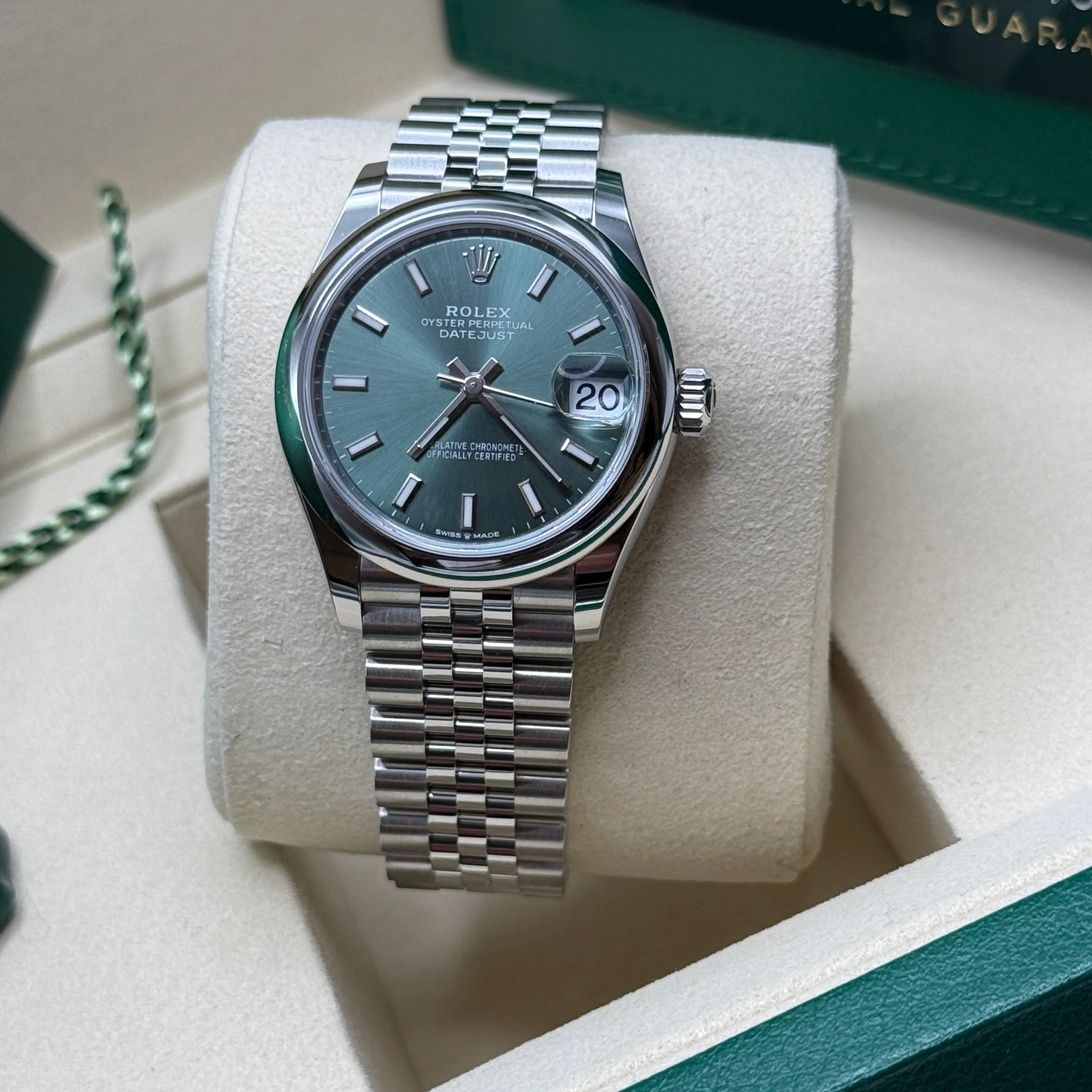【Super Clone】ROLEX Datejust m278240-0011/0012 31mm Green Stick Domed Bezel Oyster Oystersteel