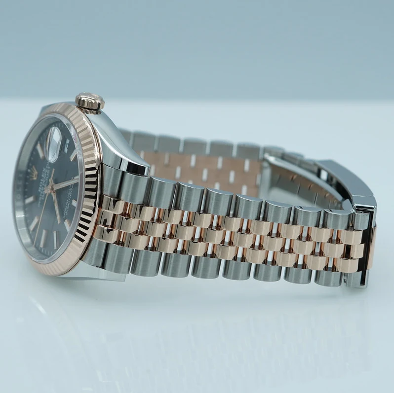 【Super Clone】ROLEX  Datejust 36mm 126231 Slate/Gray Dial Oystersteel and 18K Rose gold Oyster Bracelet
