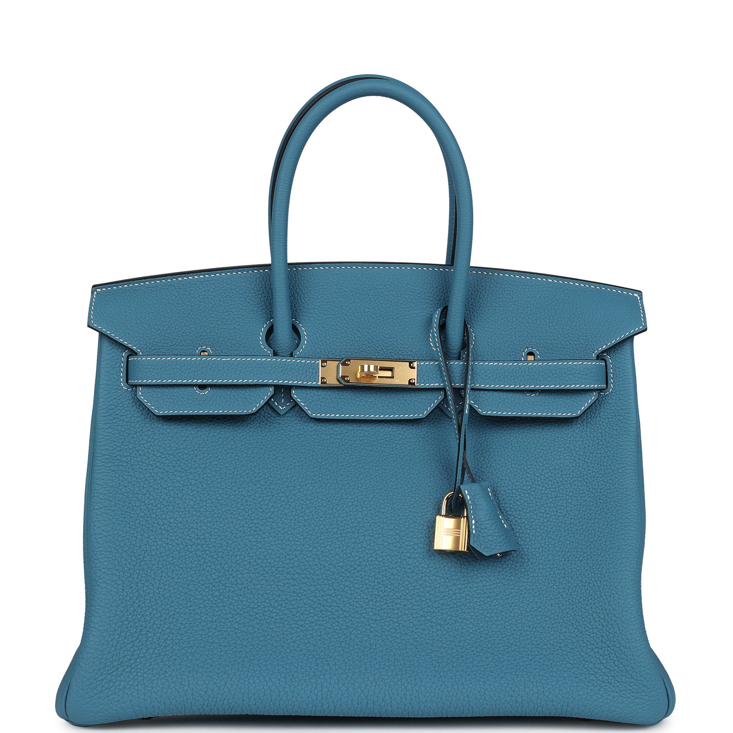 Hermès Birkin 35 Blue Jean Togo Gold Hardware
