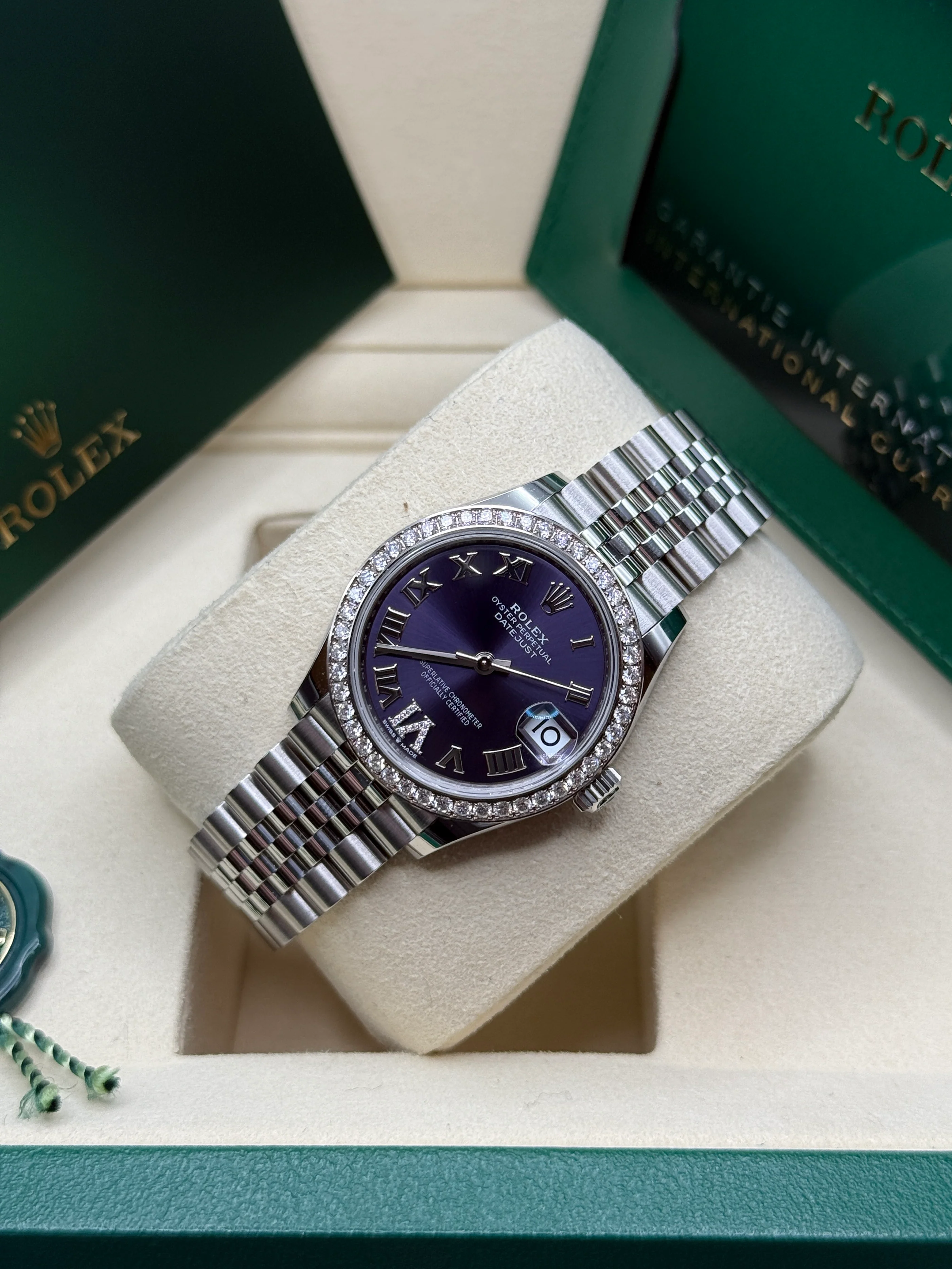 【Super Clone】ROLEXDatejust m278384RBR-0029/0030 Aubergine 31mm Dial Jubilee Watch