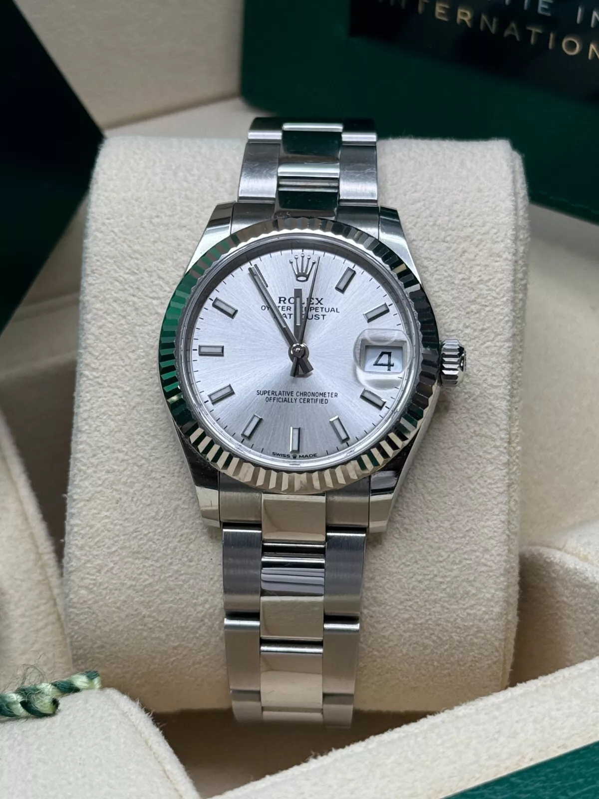 【Super Clone】ROLEX Datejust m278274-0011/0012 Silver Dial 31mm Fluted Bezel Oyster Bracelet