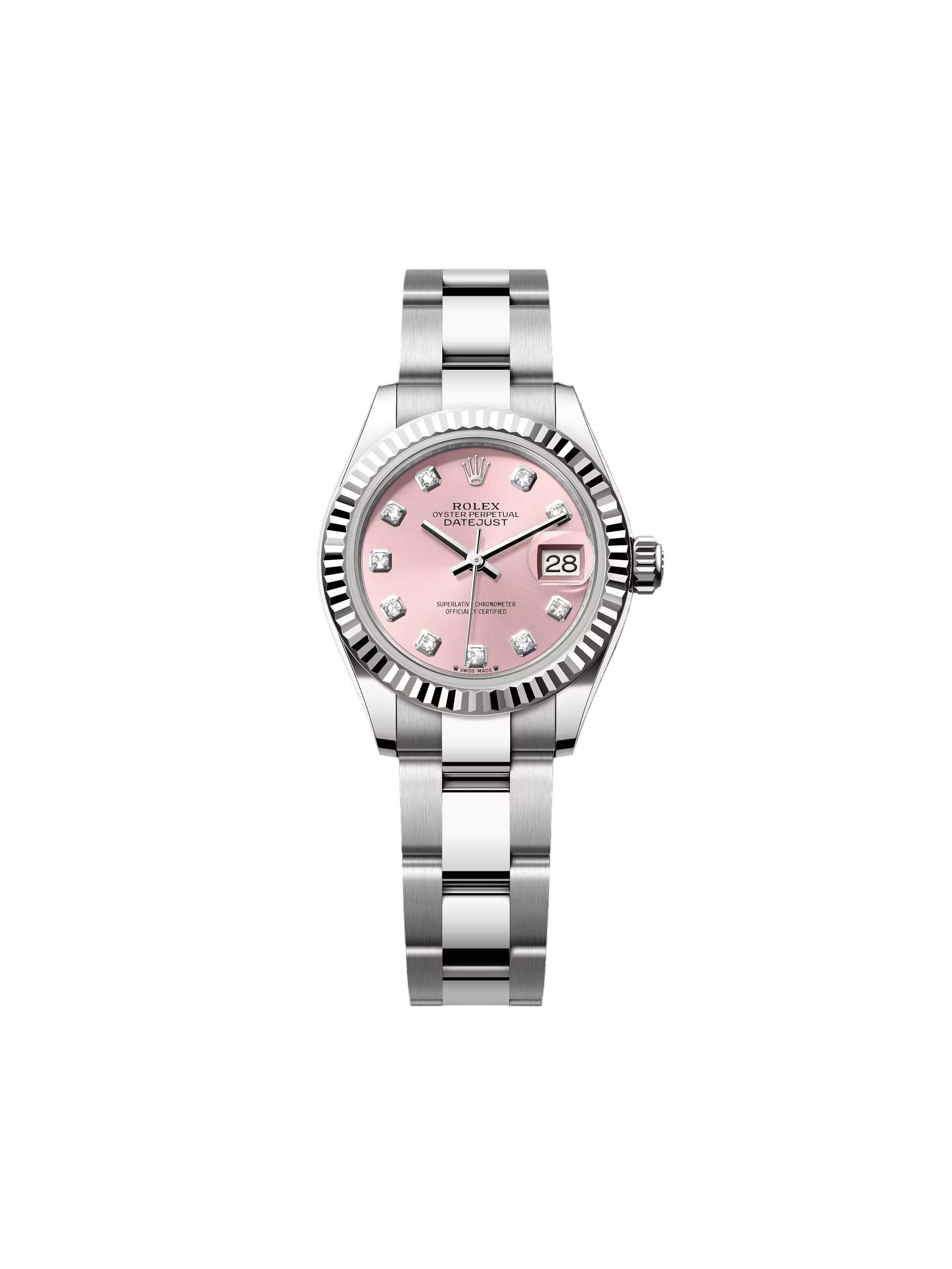 【Super Clone】ROLEX Lady-Datejust 28mm 279174 Pink Diamond Dial Oyster Bracelet