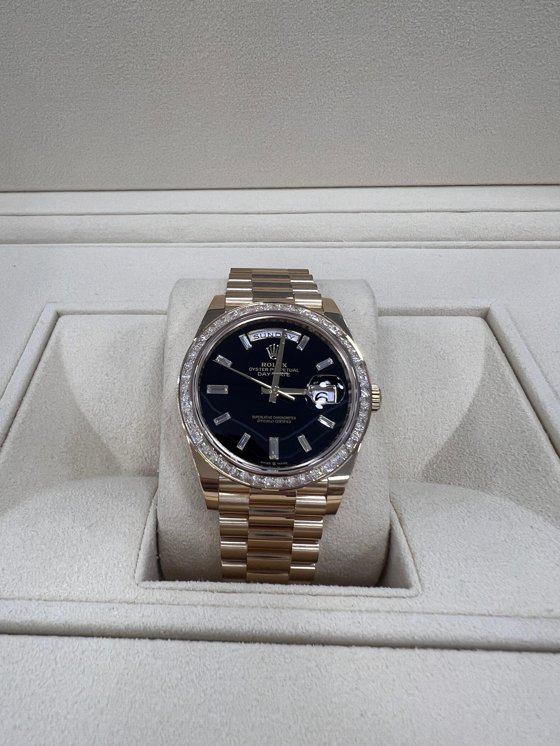 【Super Clone】ROLEX Day-Date 40mm 228398TBR-0038 Onyx Dial President Watch