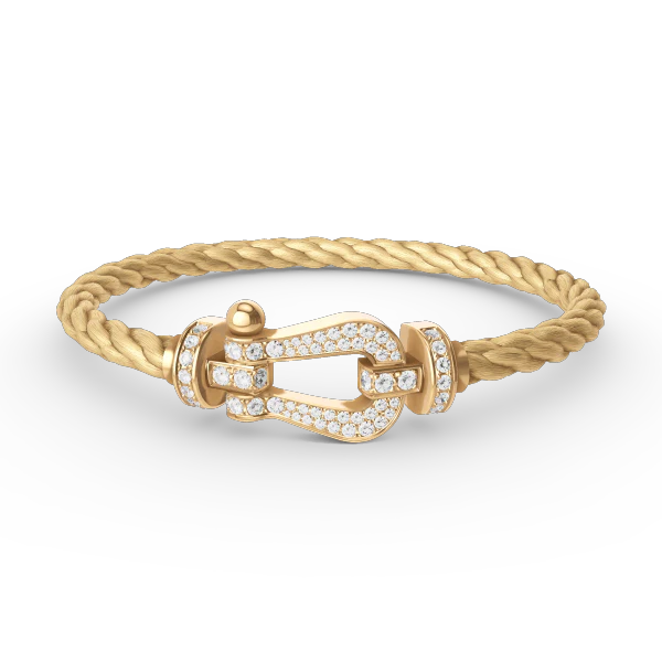 Regalia jewelryFORCE LARGE HORSESHOE FULL DIAMOND BRACELET GOLD
