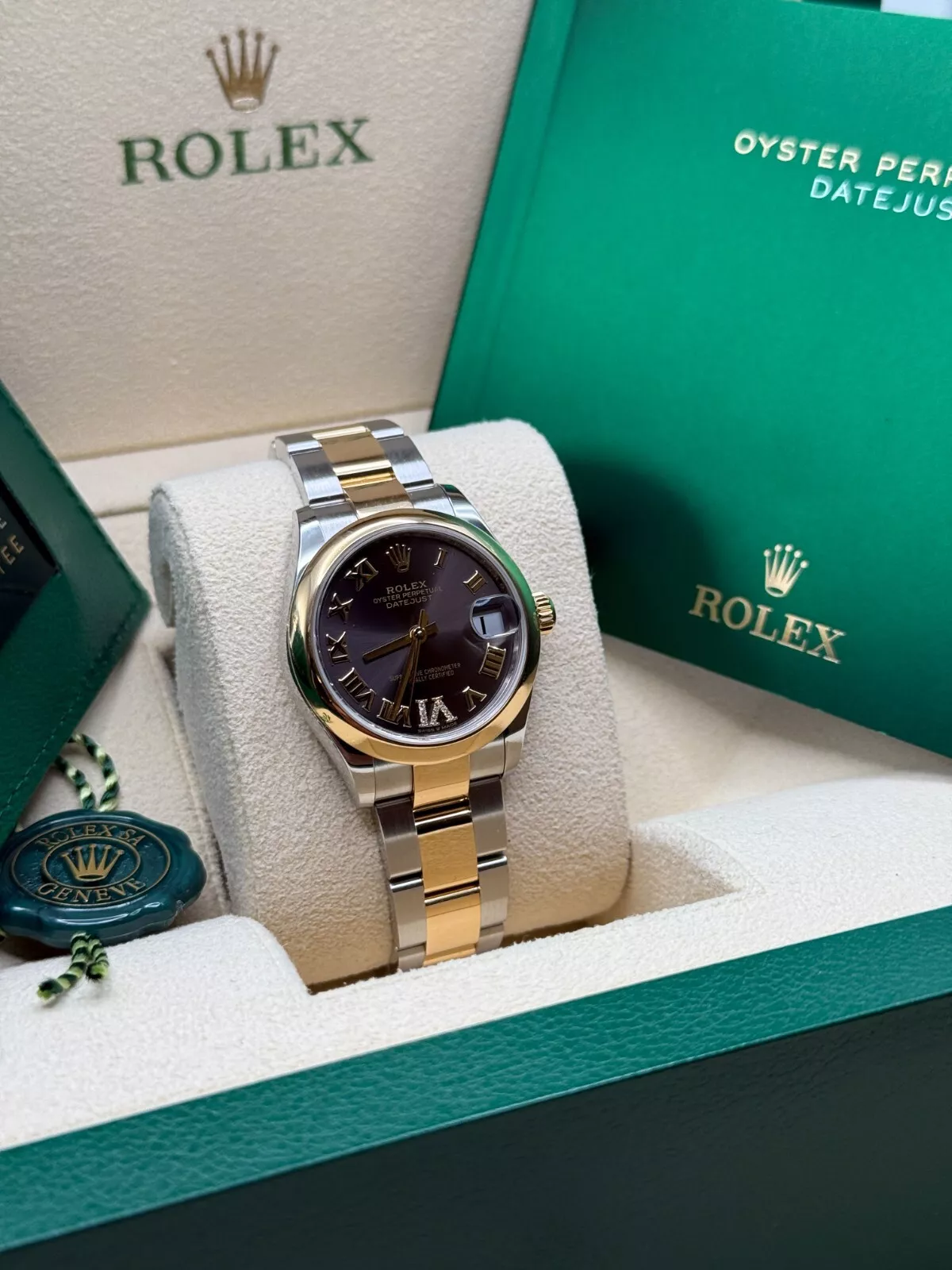 【Super Clone】ROLEX Datejust m278243-0013/0014  31mm Dark Grey Dial Yellow Rolesor Oyster Watch