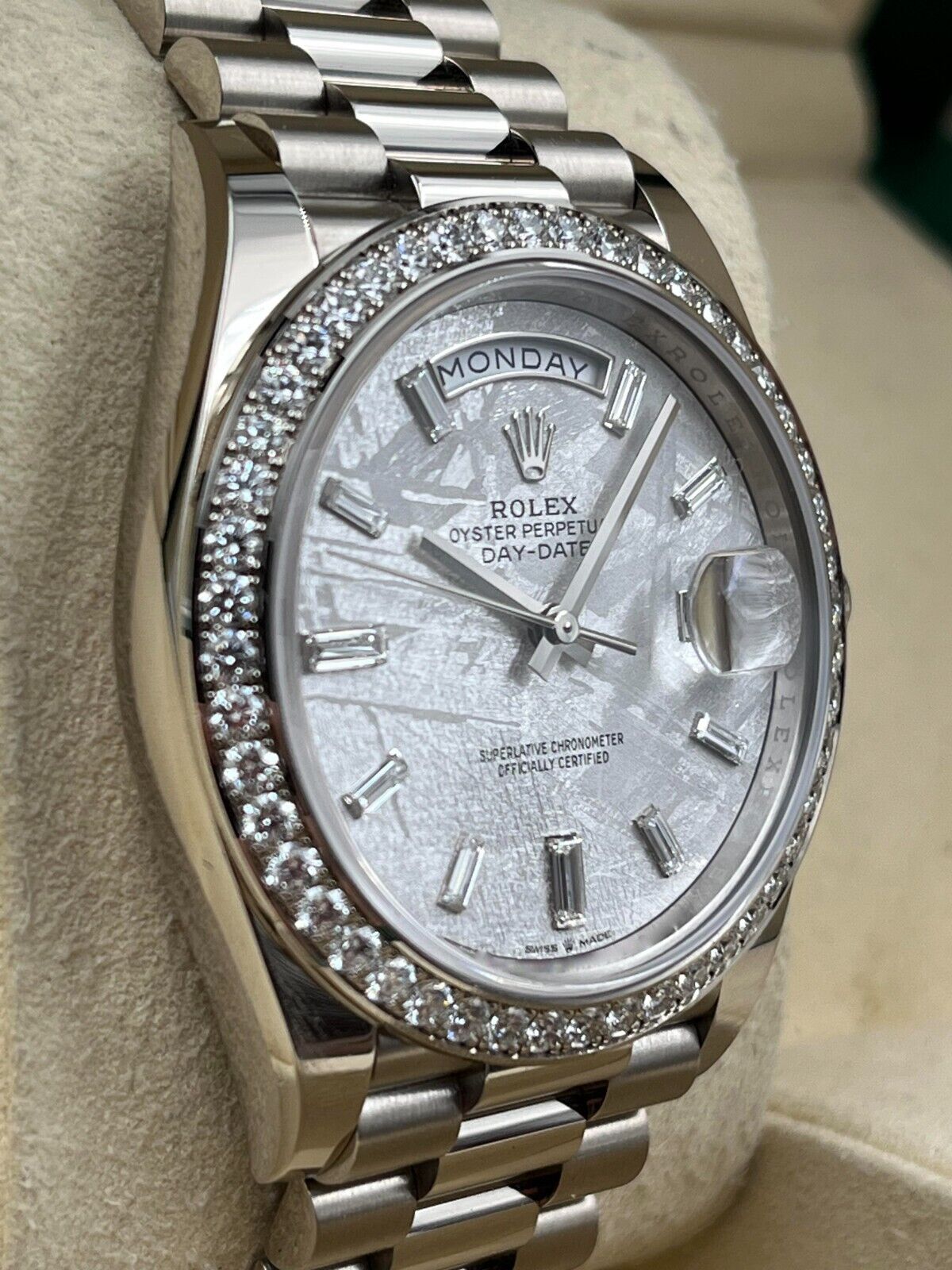 【Super Clone】ROLEX  Day-Date 40mm 228349RBR-0040 Meteorite Dial President Bracelet