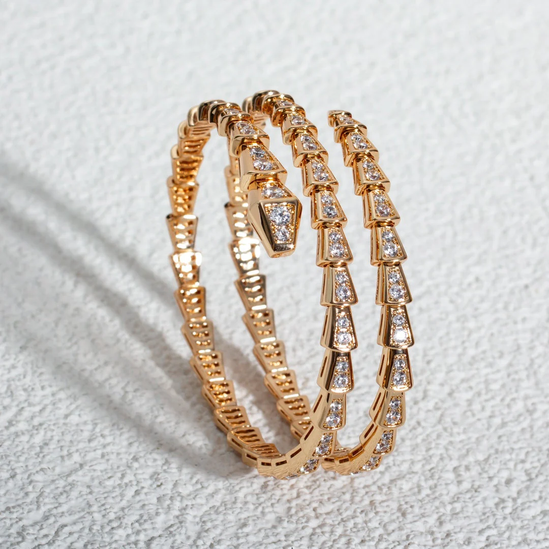 Regalia jewelrySERPENTI BRACELET PINK GOLD DIAMOND DOUBLE ROW