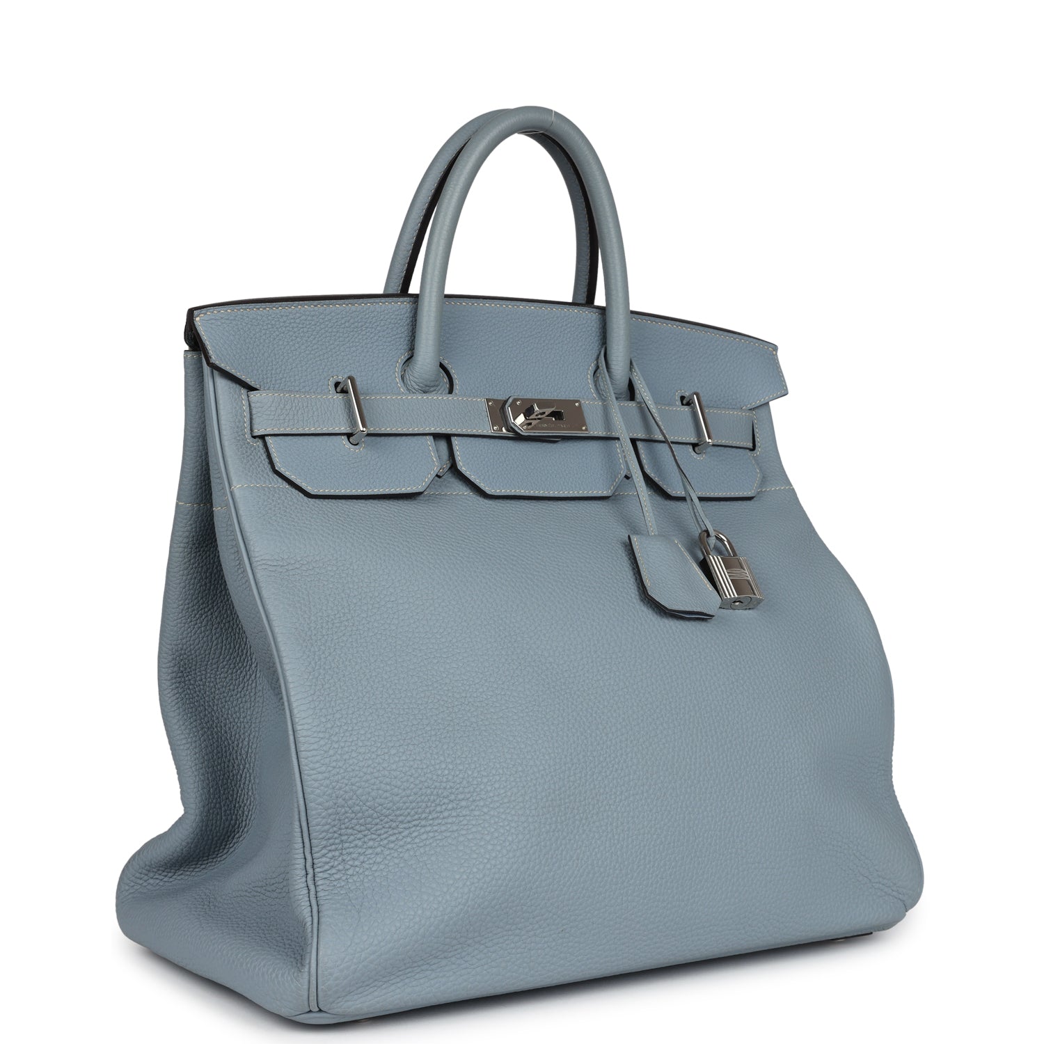 Hermès Birkin HAC 40 Bleu Lin Togo Palladium Hardware