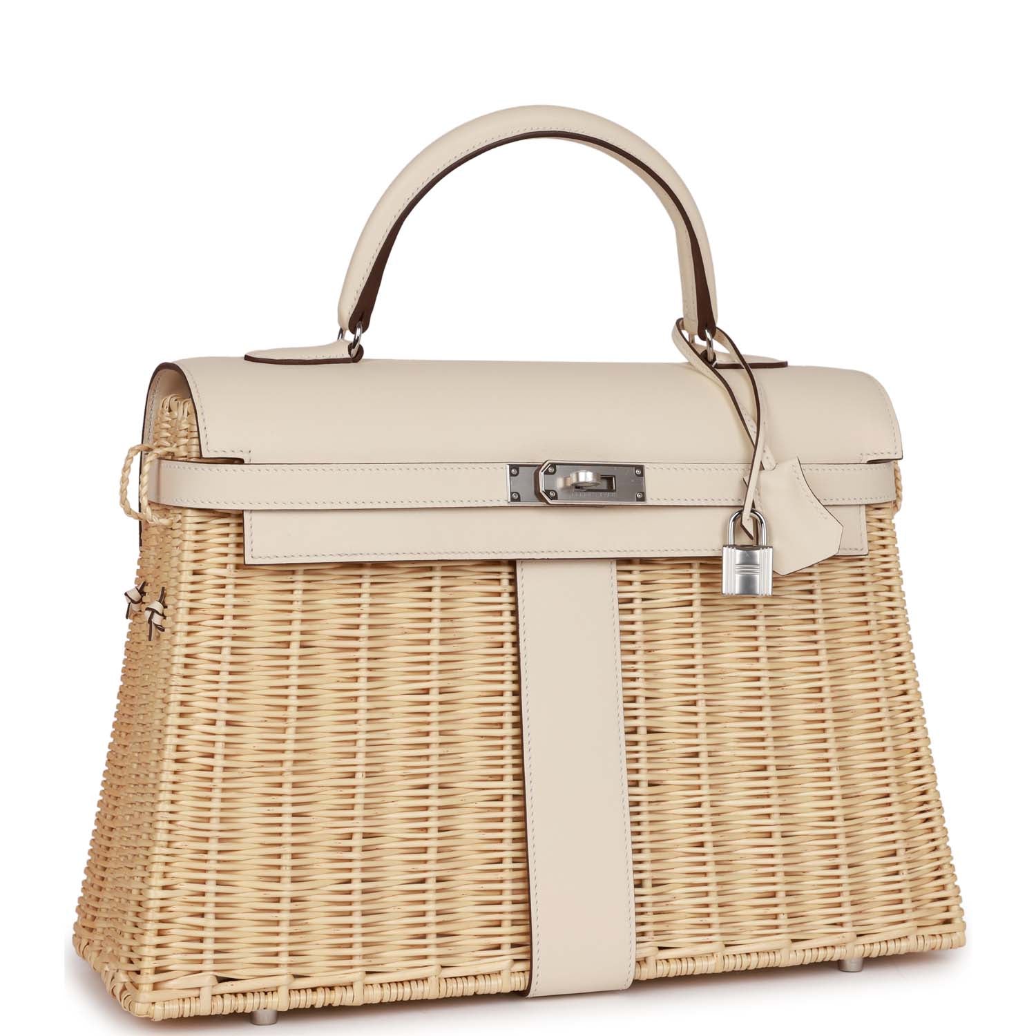 Hermès Picnic Kelly 35 Nata Swift Palladium Hardware