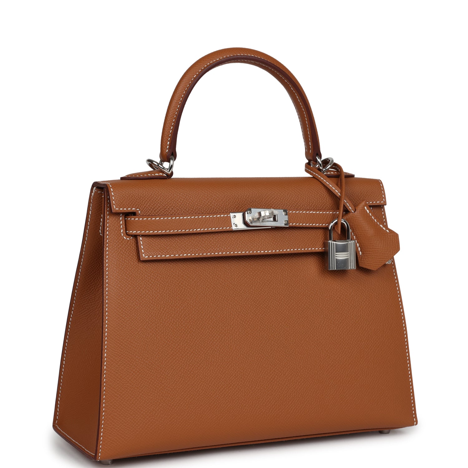 Hermès Kelly Sellier 25 Gold Epsom Palladium Hardware
