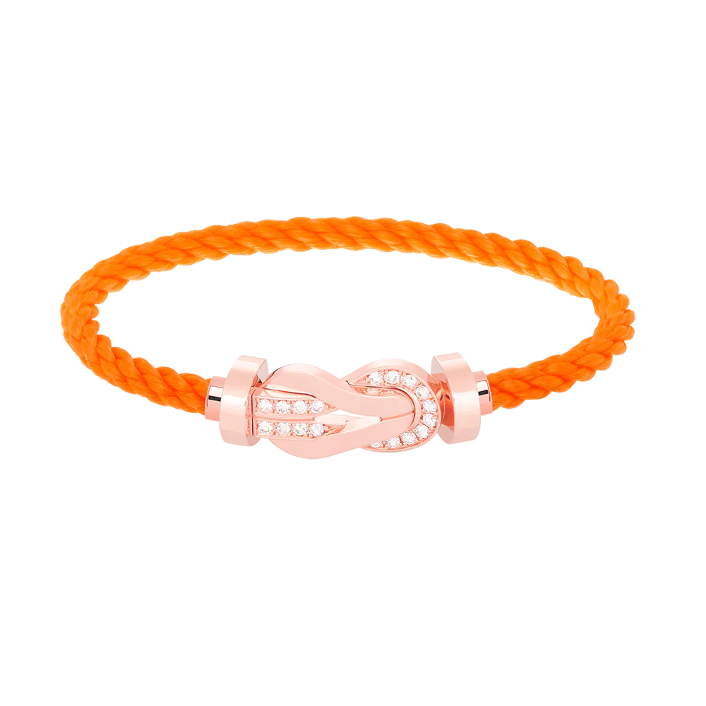 Regalia jewelryCHANCE LARGE 8 FIGURE BUCKLE HALF DIAMOND BRACELET ROSE GOLD