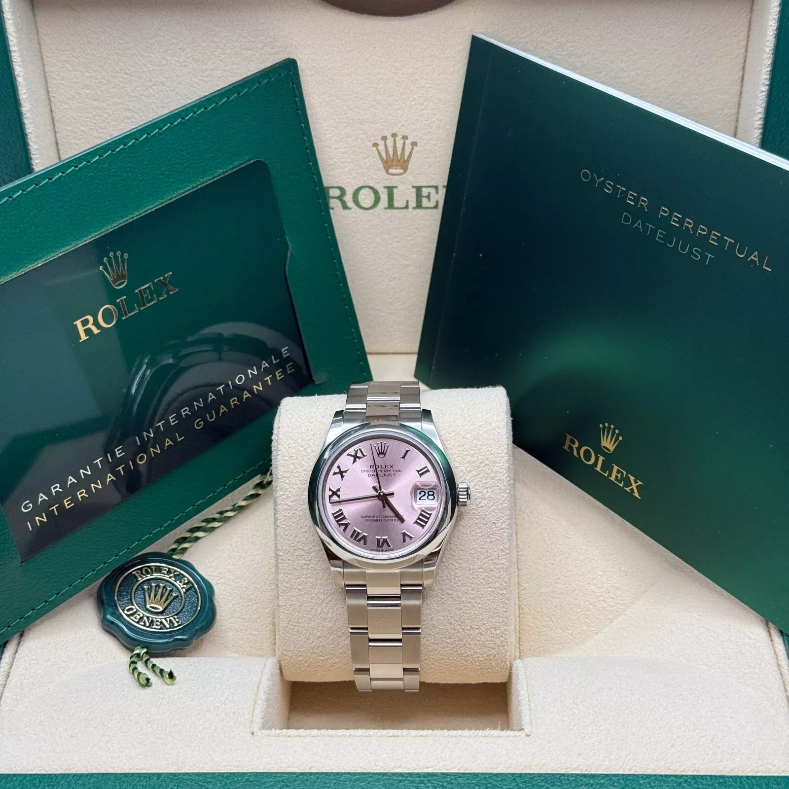 【Super Clone】ROLEX Datejust m278240-0013/0014 31mm Pink Roman Domed Bezel Oyster Oystersteel