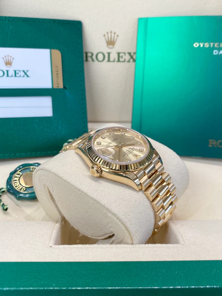 【Super Clone】ROLEX Datejust m278278-0009 Champagne 31mm Dial President Bracelet Watch