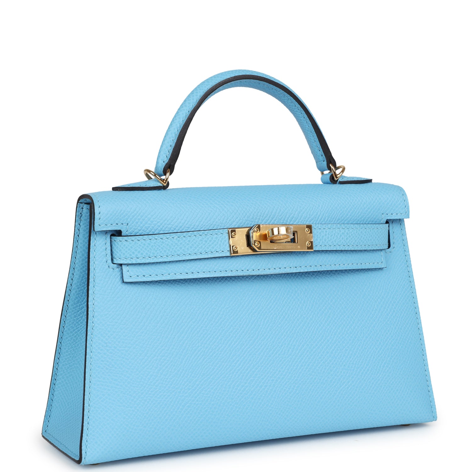 Hermès Kelly Sellier 20 Celeste Epsom Gold Hardware